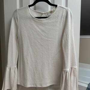 Elegant Cream Textured Women's Top